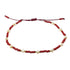 Wit zoetwater parel armband met rode en gouden kraaltjes en schuifsluiting | Mini Pearl Bead Red