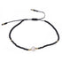 Wit zoetwater parelarmband met zwarte kraaltjes | Mini Pearl One Black Color