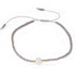 Wit zoetwater parel armband met leverkleurige kraaltjes | Mini Pearl One Liver Color