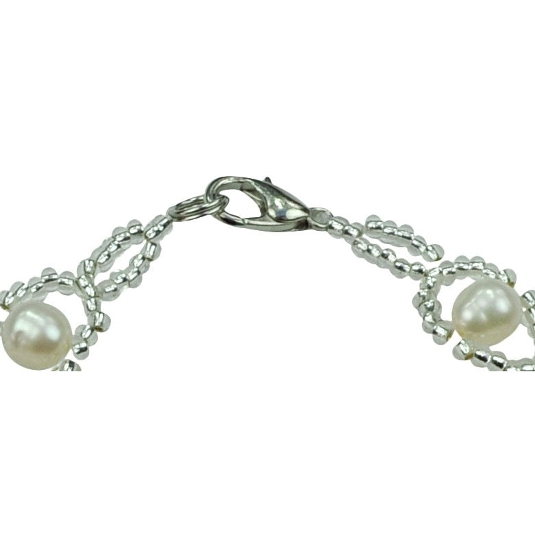 Slotje van zoetwater parel armband in lichte pastel tinten | Pearl 8 Soft Colors