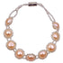 Zoetwater parel armband met zalm kleurige parels en magneetslot | Pearl O Peach