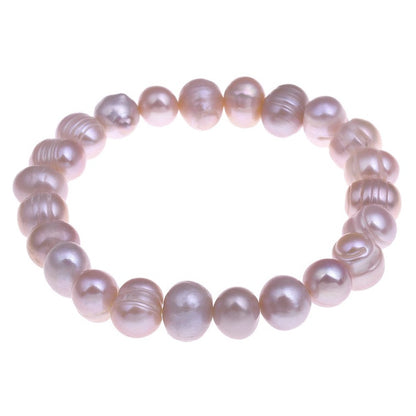 Roze zoetwater parel armband, zijaanzicht | Rozemarijn