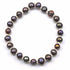 Zoetwater parel armband met bruin paarse parels, elastisch | Seed Bead Pearl Dark