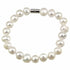 Wit handgeknoopt zoetwater parel armband met magneetslot | Walla Two