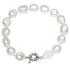 Witte handgeknoopte zoetwater parel armband | set Wola Two