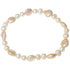 Zoetwater parel armband met wit en zalm kleurige parels, elastisch | Zicoin