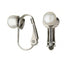 Kleine witte zoetwater parel clips oorbellen met edelstaal | Fiell Clip Pearl Small