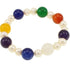 Wit zoetwater parel armband met vrolijk gekleurde agaat | Decorative Agaat