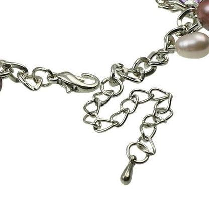 Slotje van zoetwater parel bedel armband met vrolijk gekleurde parels en parelmoer | Pearl Multi Color Shell