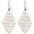 Witte zoetwater parel oorbellen met witte parels in ruit vorm met sterling zilver 925 | Big Rhombus Pearl