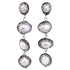 Lange witte zoetwater parel oorbellen met stras steentjes | Bright Four Pearls