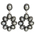 Grote zoetwater parel oorbellen met witte parels en stras steentjes in bloem motief | Bright Pearl Flower