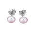 Zoetwater parel oorknopjes met roze parels en edelstaal | Brit P 