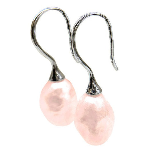  Zalm kleurige oorbellen met zilveren oorbel haakjes - Mayla Peach