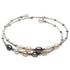 Zoetwater parel wikkel armband met natuurlijke gekleurde parels en zilver | Wrap Silver Multi Pearl