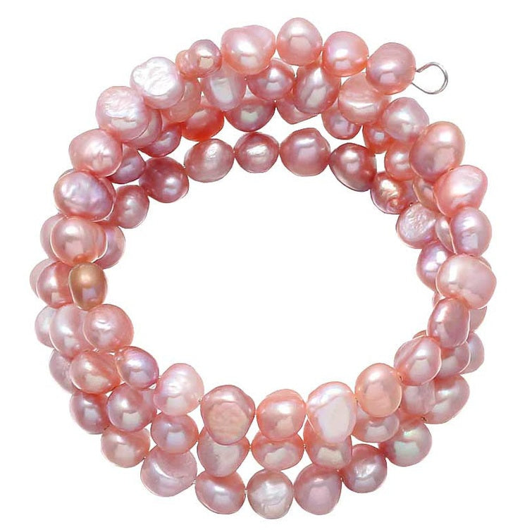 Zoetwater parel wikkel armband met roze parels | Zen Rose