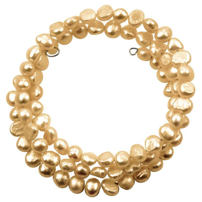 Zoetwater parel armband met oker kleurige parels | Zen Sepia