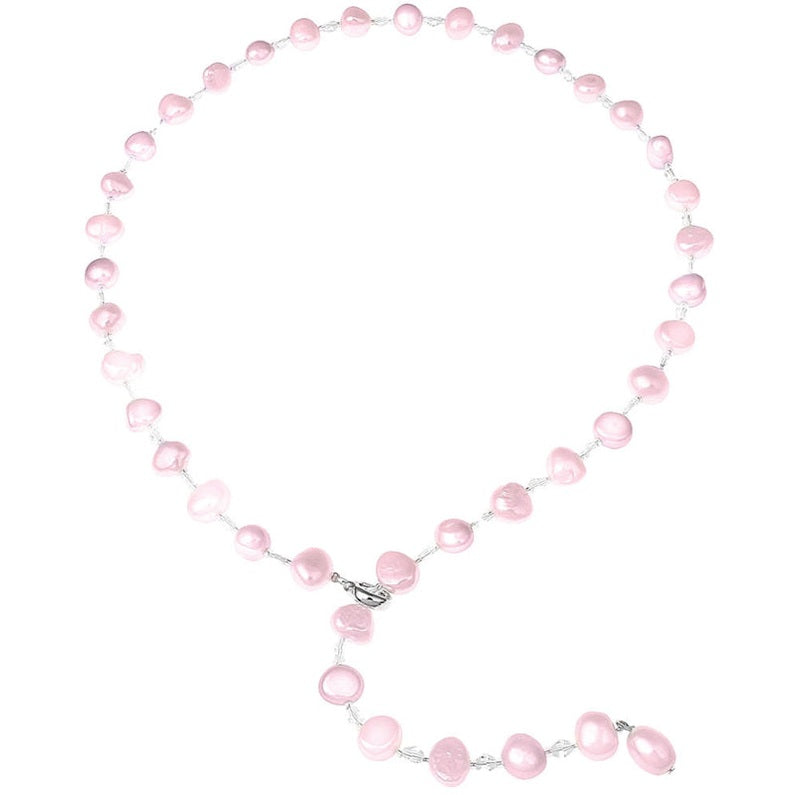 Verstelbare zoetwater parelketting met roze parels | Adjustable Pearl Pink