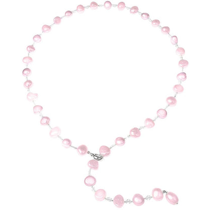 Verstelbare zoetwater parelketting met roze parels | Adjustable Pearl Pink