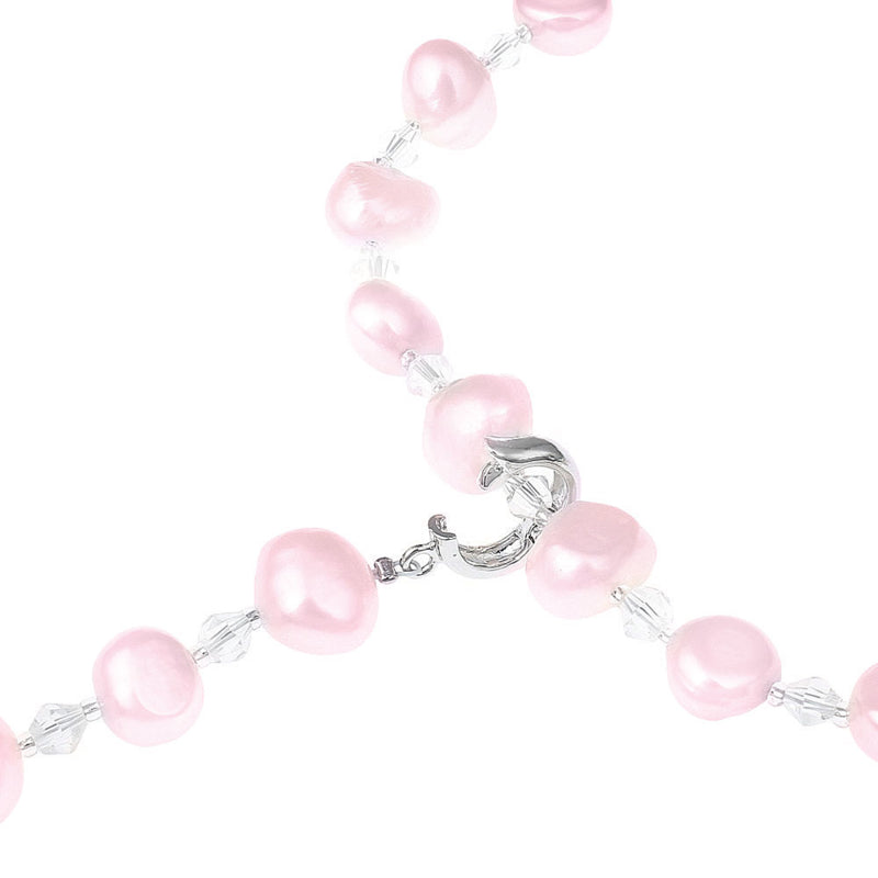 Slotje van verstelbare zoetwater parelketting met roze parels | Adjustable Pearl Pink