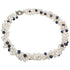 Zoetwater parelketting met witte en zwart blauwe parels in 3 strengen | Amira