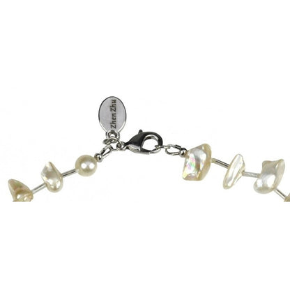 Slotje van zoetwater parelketting met witte parels en sterling zilver (925) | Blister Stick AB White