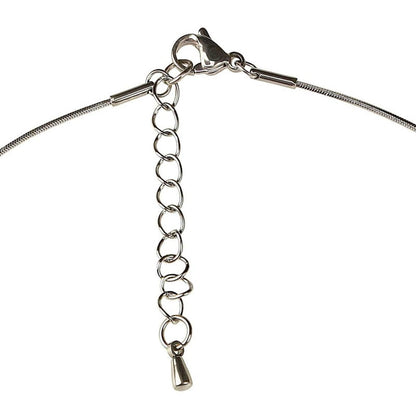 Slotje van zoetwater parelketting met witte parel hanger met stras steentjes en zilver edelstaal | Bright Biwa Silver