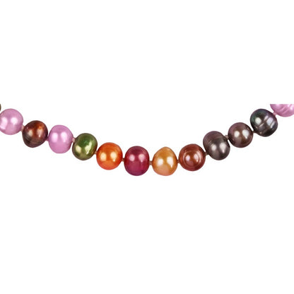 Detail van zoetwater parelketting met veel kleurtjes | set Decorative Bold