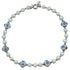Zoetwater parelketting met witte parels en Delfts blauwe kralen | Hollands Glorie Bloem