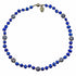 Zoetwater parelketting met blauw parels, kralen met Delfts blauw motief en magneetslotje | Hollands Glorie Golfje Blauw
