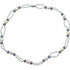 Zoetwater parelketting met witte parels, paarse glaskristallen en magneetslotje | Pacio