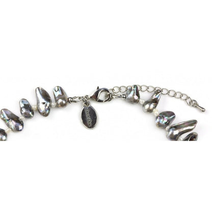Slotje van zoetwater parelketting met grijze parels en sterling zilver (925) | Pearl Blister AB Grey
