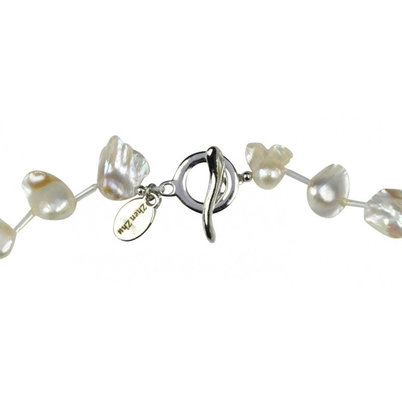 Slotje van zoetwater parelketting met grote witte parels | Pearl Blister White