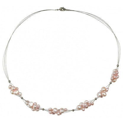 Zoetwater parelketting met licht roze parels en sterling zilver (925) | Sanny