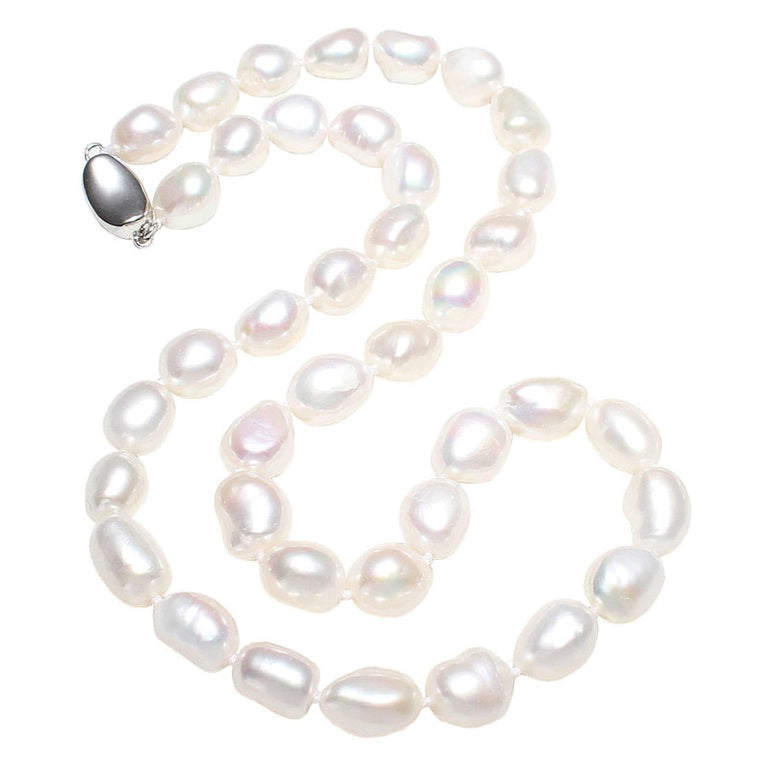 Handgeknoopte parelketting met witte parels | Wina