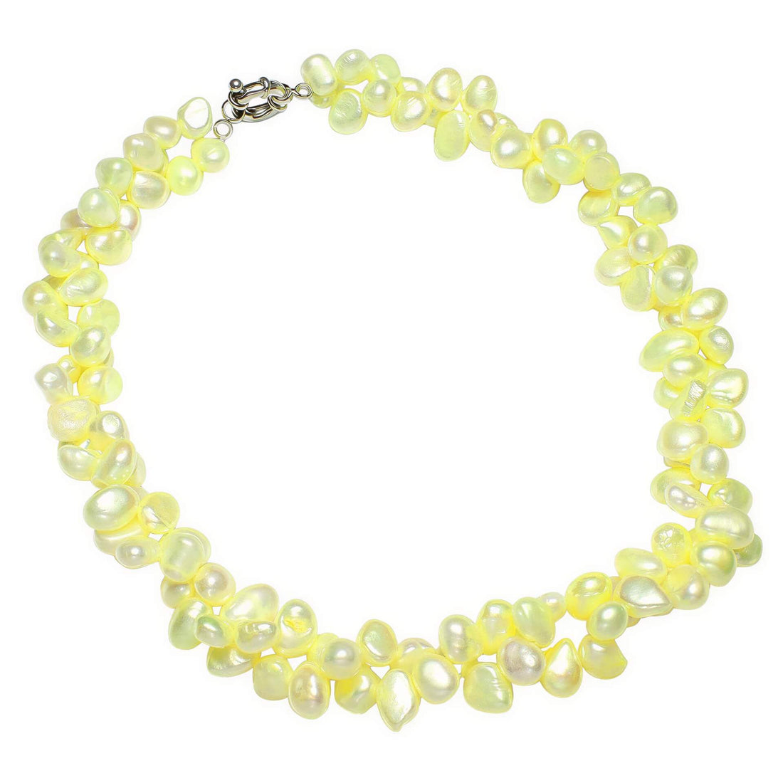 Zoetwater parelketting met gele parels in 2 rijen | Yellow Babe