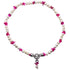 Zoetwater parelketting met witte parels en roze gekleurde stukjes schelp | Candy