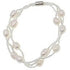 Zoetwater parel armband met witte parels in 3 rijen met magneetslot | set Twine Pearl White 2