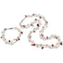 Zoetwater parel set bestaande uit een parelketting en parel armband met witte parels, rode agaat en magneetslotje | set Twine Pearl red Agate