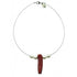 Zoetwater parelketting met witte parels, rood koraal en sterling zilver (925) | Coral Solo Pearl