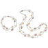 Zoetwater parel set bestaande uit parelketting en parel armband met witte, zalm en roze parels in 3 rijen met magneetslot | set Twine Pearl Soft Colors 2