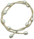 Wit zoetwater parel armband met crème wit suede | Wrap Suède Cream Pearl