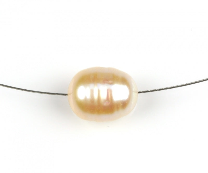 Zoetwater parelketting Single Pearl Wire P