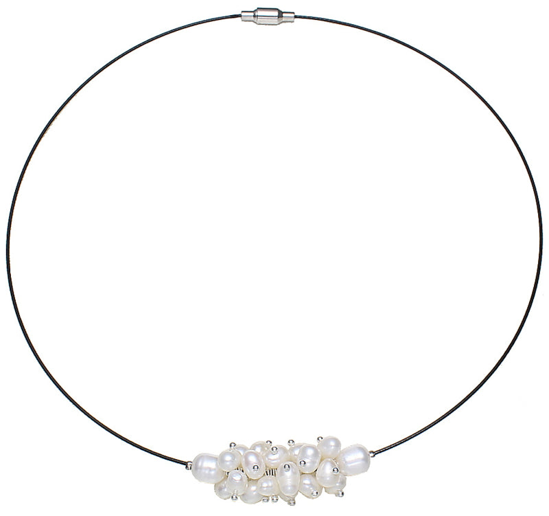 Zoetwater parelketting White Oval Ball