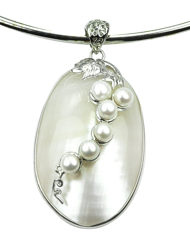 Zoetwater parelketting Shell Pearl Grape