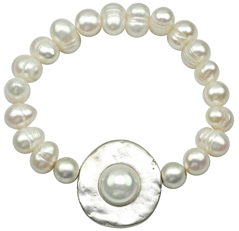 Zoetwater parel armband Pearl Disk