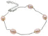 Zoetwater parel armband met zalm roze parels | Pearl Chain Peach