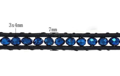 Kristallen armband Wrap Blue Crystal