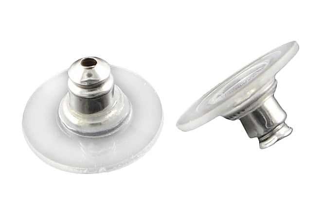 Achterkantjes van zoetwater parel oorbellen met grote witte coin parel en stras steentjes | Bright Drop Pearl