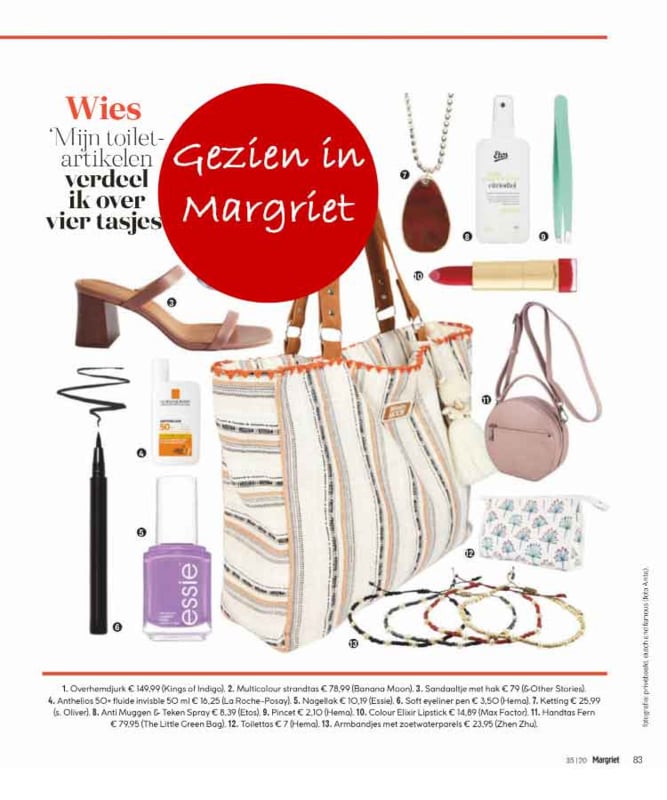 Wit zoetwater parel armband, gezien in tijdschrift Margriet | Mini Pearl Bead Gold
